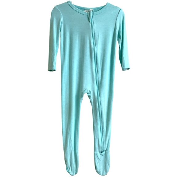 Kyte Baby Bamboo Footie Sleeper Blue Size 6-12 Months‎ Pajamas One Piece - Picture 1 of 12